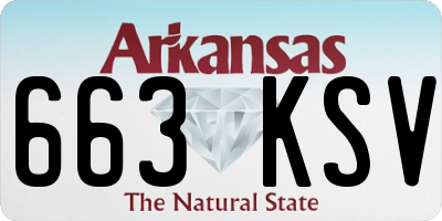AR license plate 663KSV