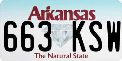 AR license plate 663KSW