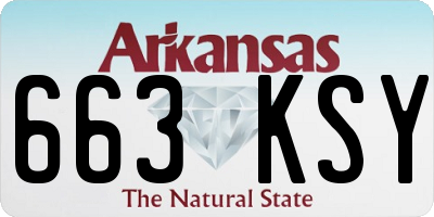AR license plate 663KSY