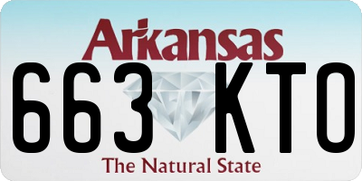 AR license plate 663KTO