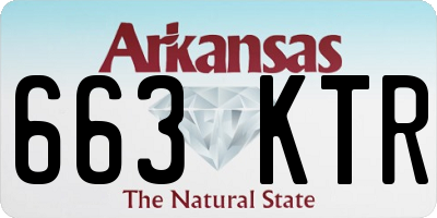 AR license plate 663KTR