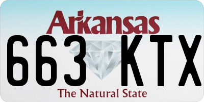 AR license plate 663KTX