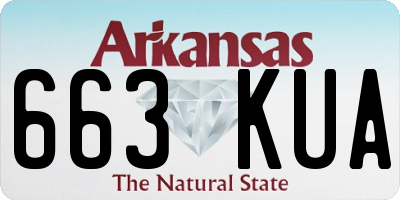 AR license plate 663KUA