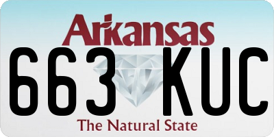 AR license plate 663KUC
