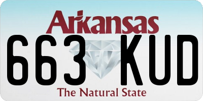 AR license plate 663KUD