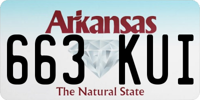 AR license plate 663KUI