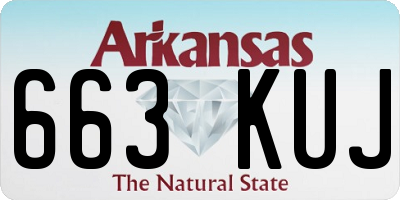 AR license plate 663KUJ