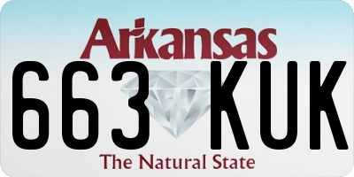AR license plate 663KUK