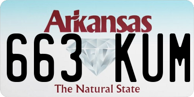 AR license plate 663KUM