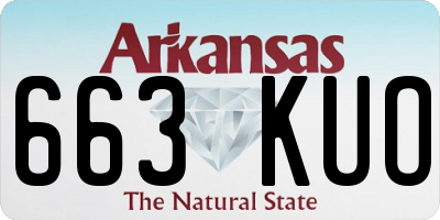 AR license plate 663KUO