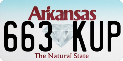 AR license plate 663KUP