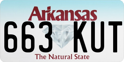 AR license plate 663KUT