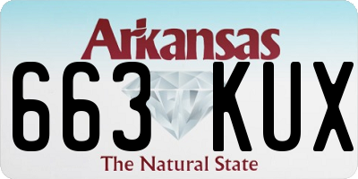 AR license plate 663KUX
