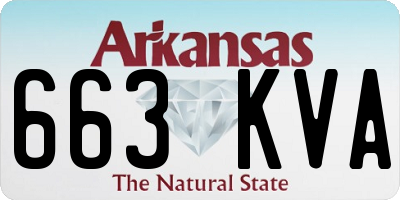 AR license plate 663KVA