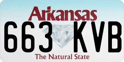AR license plate 663KVB