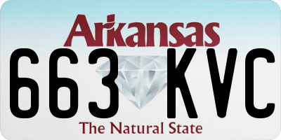 AR license plate 663KVC