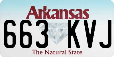 AR license plate 663KVJ