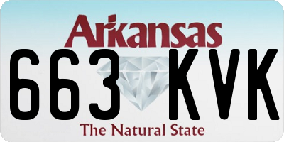 AR license plate 663KVK