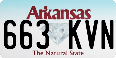 AR license plate 663KVN