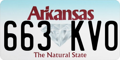 AR license plate 663KVO