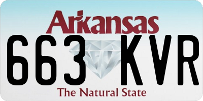 AR license plate 663KVR