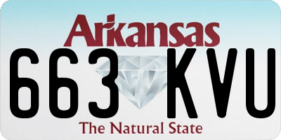 AR license plate 663KVU