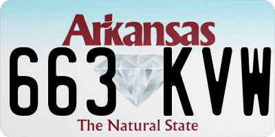AR license plate 663KVW