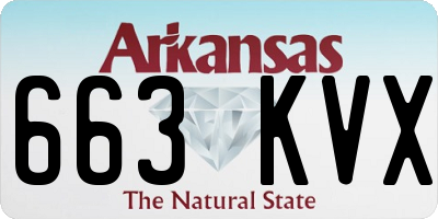 AR license plate 663KVX