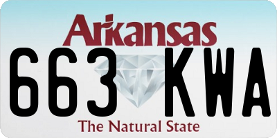 AR license plate 663KWA