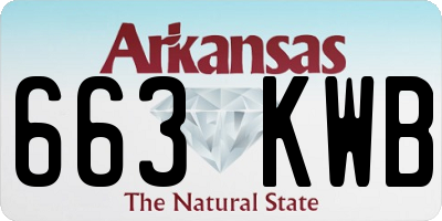 AR license plate 663KWB