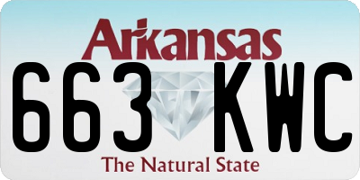 AR license plate 663KWC