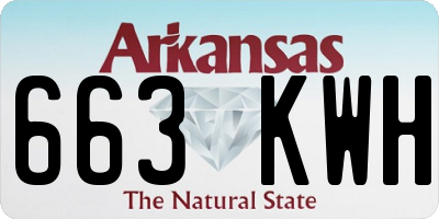AR license plate 663KWH