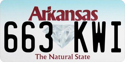 AR license plate 663KWI