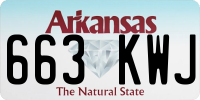AR license plate 663KWJ