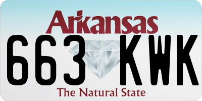 AR license plate 663KWK