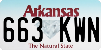 AR license plate 663KWN