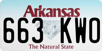 AR license plate 663KWO