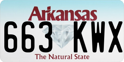 AR license plate 663KWX