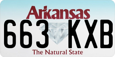 AR license plate 663KXB