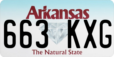 AR license plate 663KXG