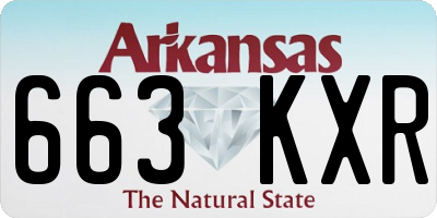 AR license plate 663KXR