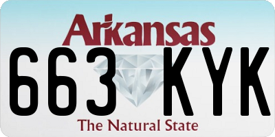 AR license plate 663KYK