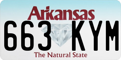 AR license plate 663KYM