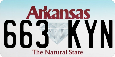 AR license plate 663KYN