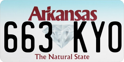 AR license plate 663KYO