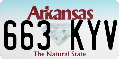AR license plate 663KYV