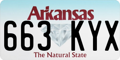 AR license plate 663KYX