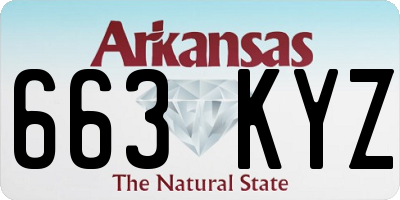 AR license plate 663KYZ