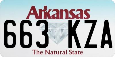 AR license plate 663KZA