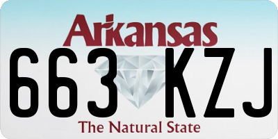 AR license plate 663KZJ